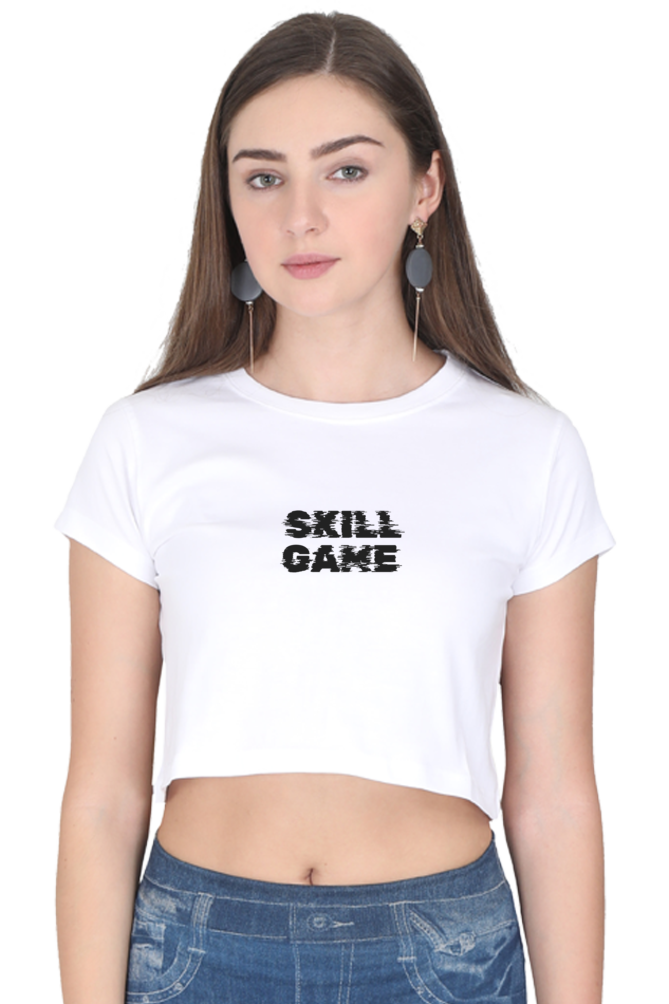 SKILL GAME-GLITCH | PREMIUM CROP TOP.