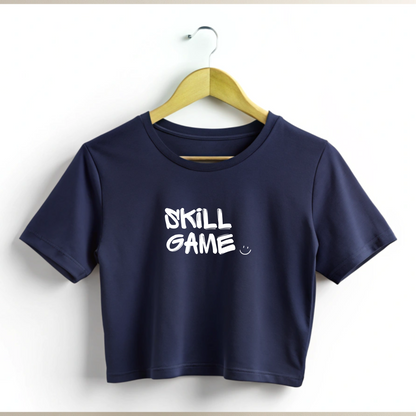 SKILL GAME-SMILEY | PREMIUM CROP TOP.