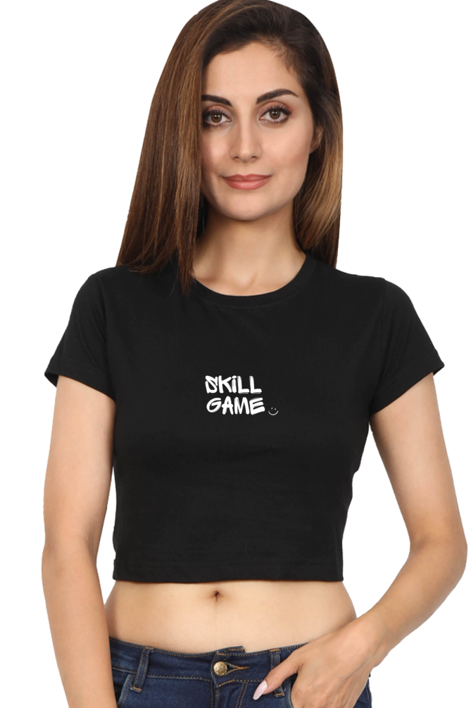 SKILL GAME-SMILEY | PREMIUM CROP TOP.