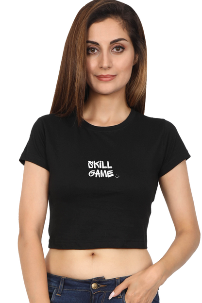 SKILL GAME-SMILEY | PREMIUM CROP TOP.