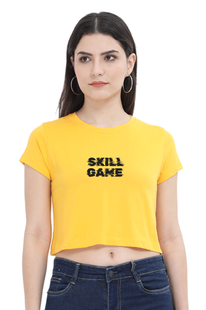 SKILL GAME-GLITCH | PREMIUM CROP TOP.