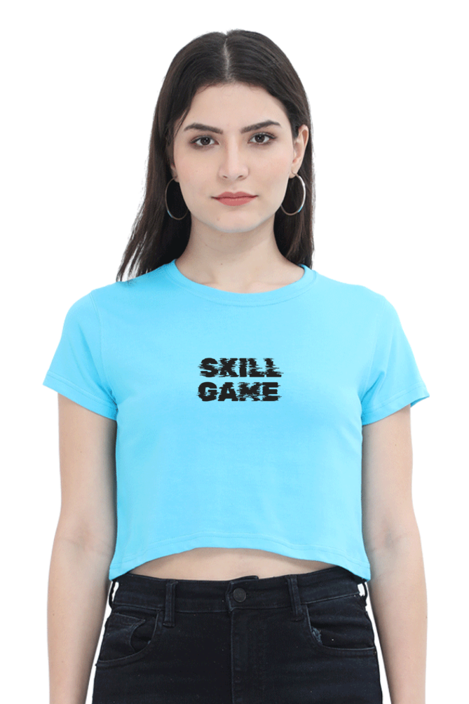 SKILL GAME-GLITCH | PREMIUM CROP TOP.