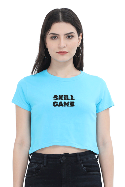 SKILL GAME-GLITCH | PREMIUM CROP TOP.